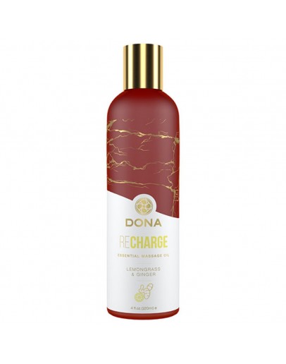 Dona - Essential Massage Oil Recharge citrinžolės ir imbiero aliejus 120 ml