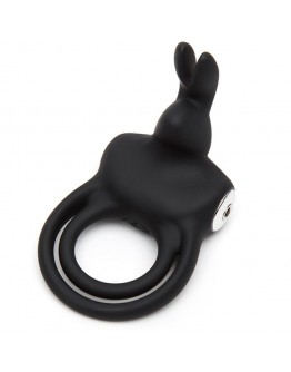 Happy Rabbit – stimuliuojantis USB įkraunamas meilės žiedas triušiui