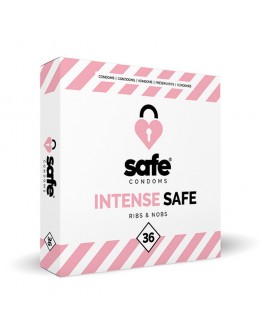 Safe - Intense Safe Ribs & Nobs Prezervatyvai 36 vnt