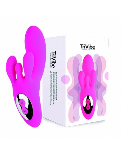 FeelzToys – TriVibe G taško vibratorius su klitorio ir lytines lūpas stimuliuojančia rožine spalva
