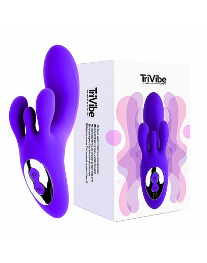 „FeelzToys“ – „TriVibe G-Spot“ vibratorius su klitorio ir lytines lūpas stimuliuojančia violetine spalva