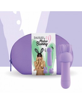 FeelzToys – Mister Bunny masažinis vibratorius su 2 purpuriniais dangteliais