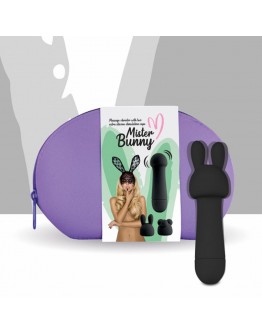 FeelzToys – Mister Bunny masažinis vibratorius su 2 juodais dangteliais