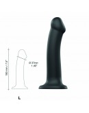 Strap-On-Me – pusiau tikroviškas dvigubo tankio lankstomas dildo juodas L dydis