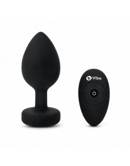 B-Vibe - Vibrating Jewel Plug XXL juodas