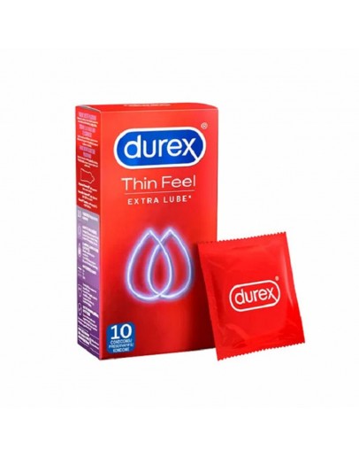 Durex - Thin Feel Extra Lube prezervatyvai 10 vnt