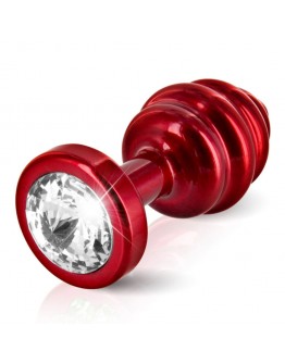 Diogol - Ano Butt Plug Ribbed Red 35 mm
