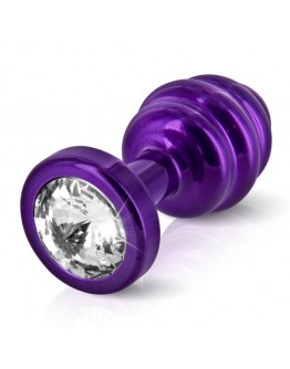 Diogol - Ano Butt Plug Ribbed Purple 35 mm