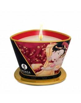 Shunga - Masažinė žvakė Braškė 170 ml
