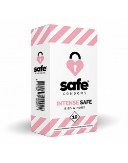 Safe - Intense Safe Condoms Ribs & Nobs 10 vnt