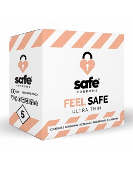 Safe - Feel Safe Prezervatyvai Ultra-Thin 5 vnt